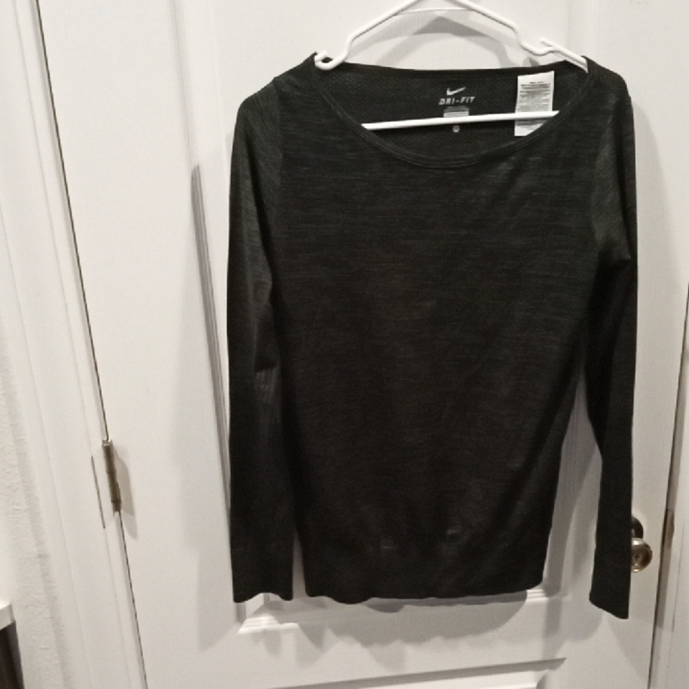 Nike Dri-FIT Charcoal Long Sleeve Top